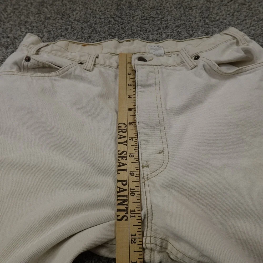 VTG Levis Jeans Mens 36X30 Beige Denim 550 Relaxed Tapered Orange Tab 90s‎ USA